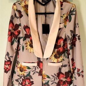 JLUXLABEL. Size S. Flower print blazer. Never worn with tags.